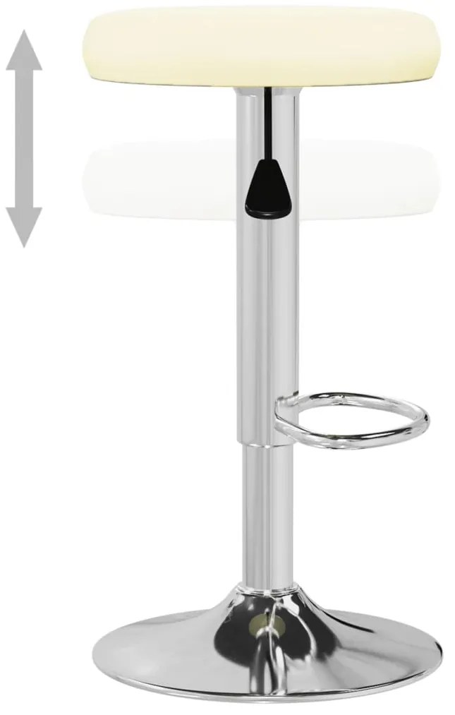 Bancos de bar 2 pcs couro artificial cor creme