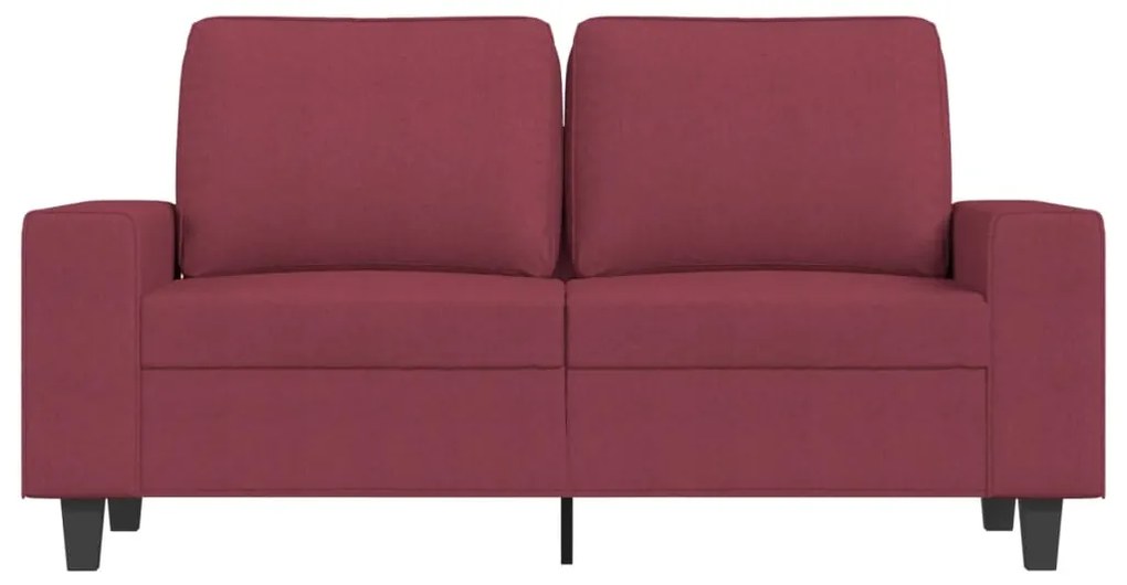 Sofá de 2 lugares tecido 120 cm vermelho tinto