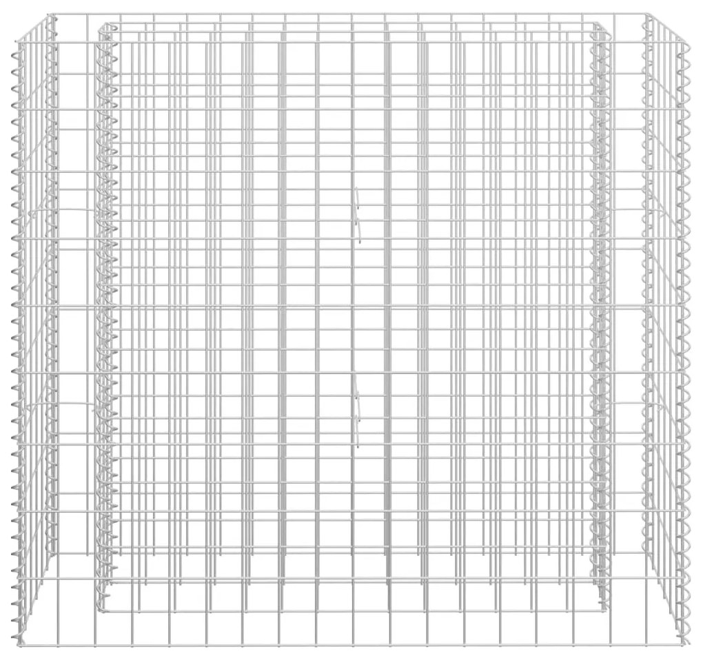 Canteiro elevado/cesto gabião 90x30x90 cm aço galvanizado