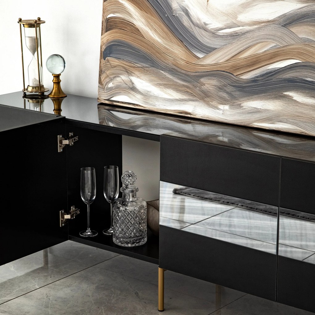 Móvel TV Leon – Dourado Fumado – 180x59x35 cm