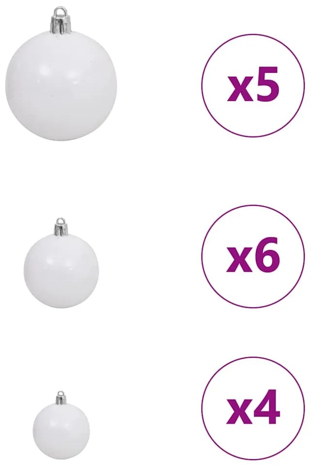 Árvore de Natal Slim Branco 150 cm PVC