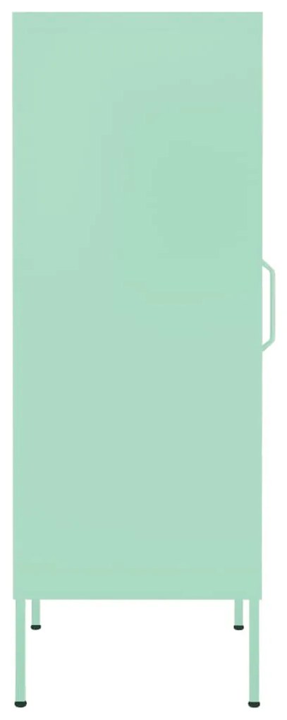 Armário de arrumação aço 42,5x35x101,5 cm verde-hortelã