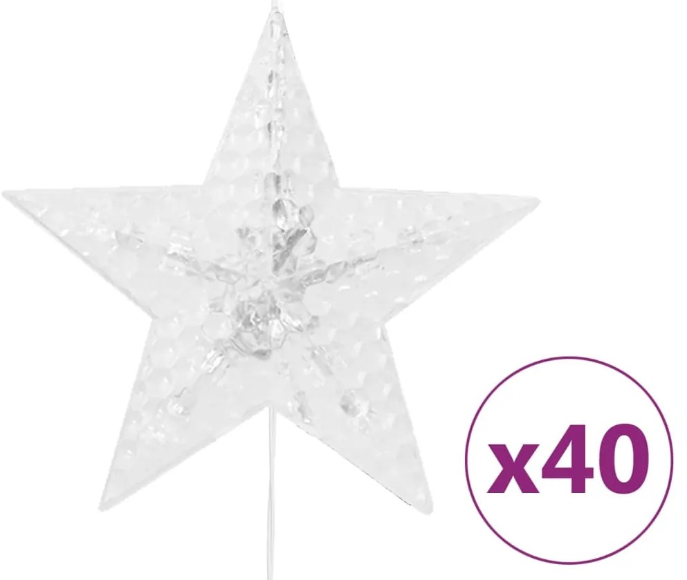 Cortina iluminação c/ estrelas 200 LEDs 8 funções colorido