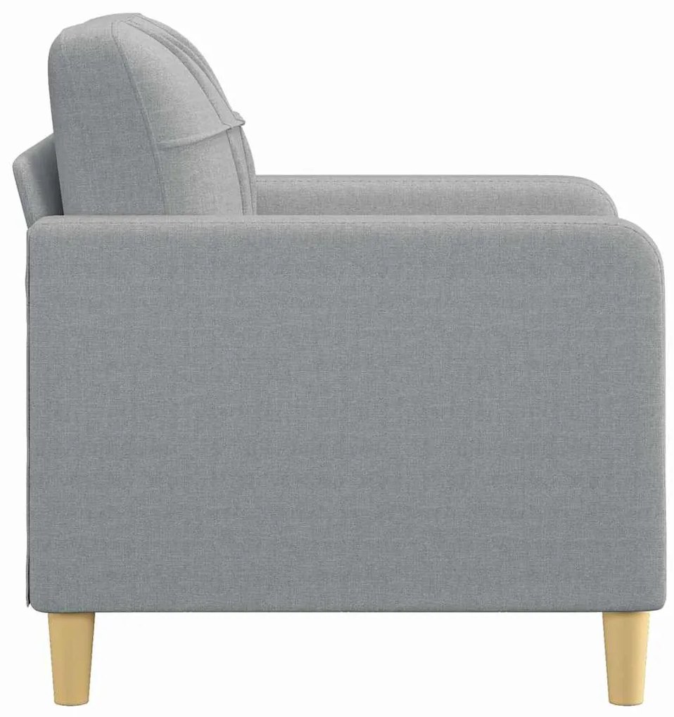 Poltrona tecido 60 cm cinzento-claro