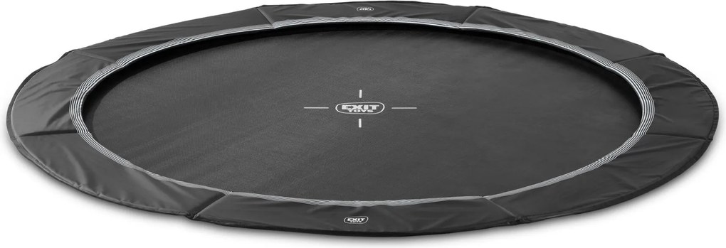 Trampolim redondo desportivo InTerra ao nível do solo ø366 cm - preto