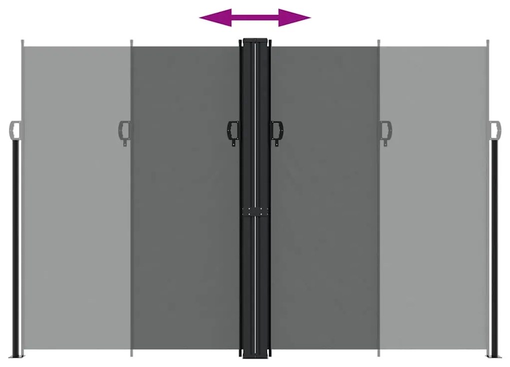 Toldo lateral retrátil 220x600 cm antracite