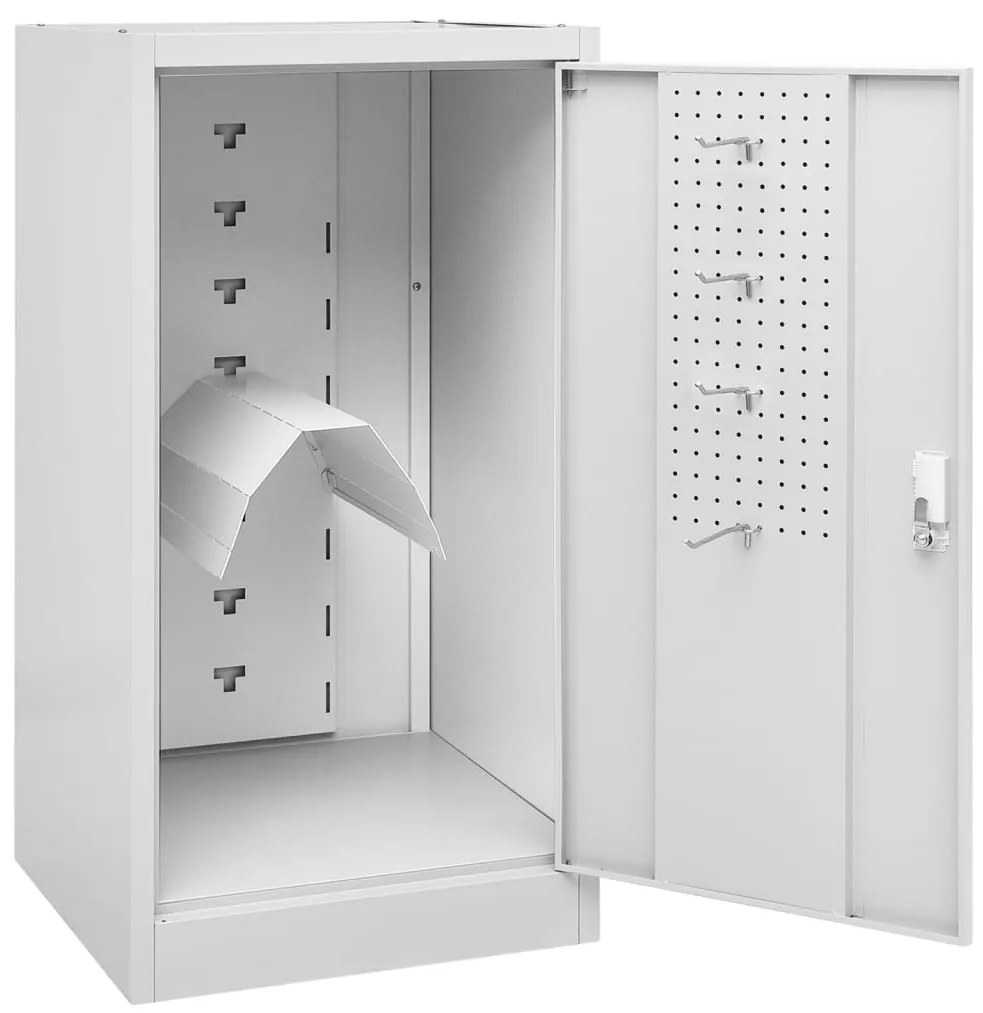 Armário para selas 53x53x105 cm aço cinza-claro