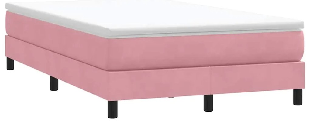 Cama com molas/colchão 120x220 cm veludo rosa
