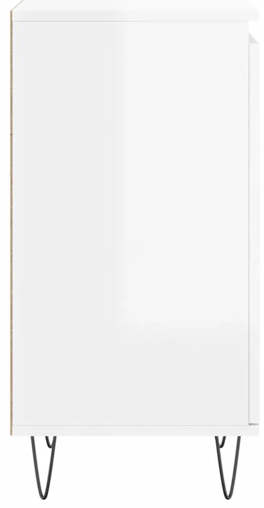 Aparadores 2 pcs 40x35x70 cm deriv. de madeira branco brilhante