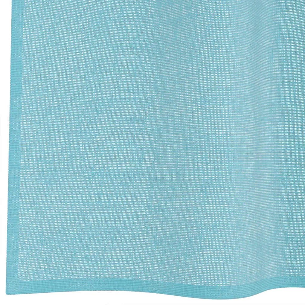 Cortinas de voile com ilhós 2 pcs turquesa