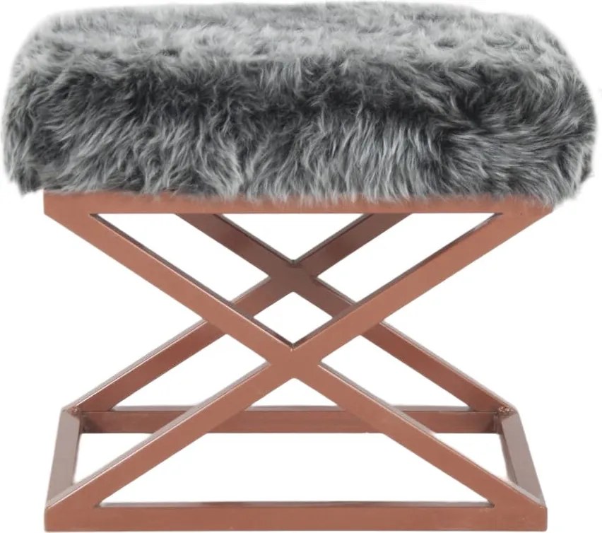 Pouffe Capraz – Copper Grey – 50 cm x 42 cm x 40 cm