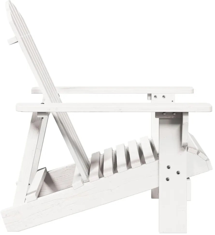 Cadeira adirondack 69x85x90,5 cm madeira de abeto maciça branco