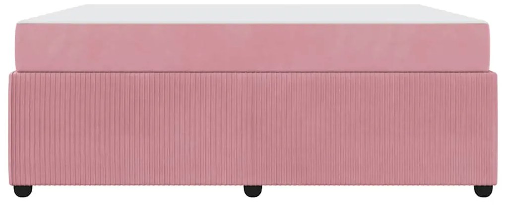 Estrutura de cama com colchão Outros Rosa 180 x 200 cm Veludo
