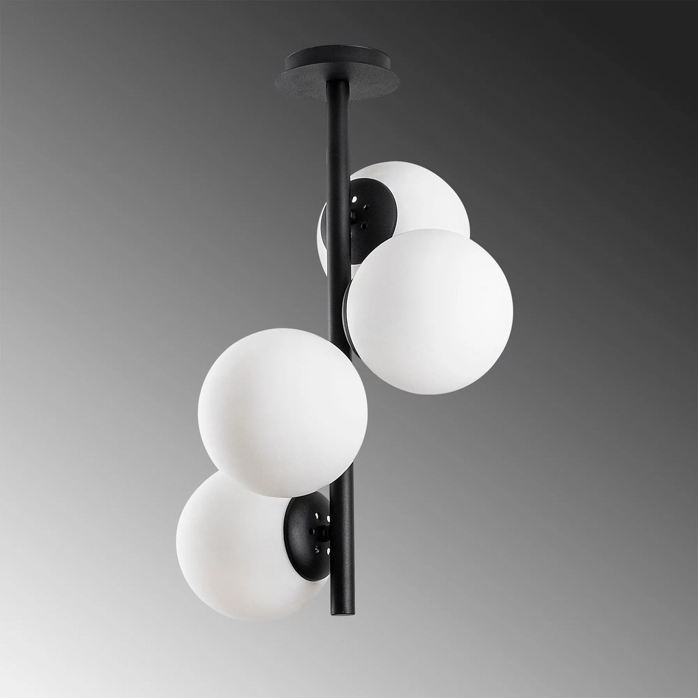 Chandelier Faze – Preto – 32 x 32 cm