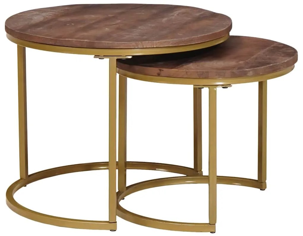 vidaXL Mesas de Café Empilháveis 2 pcs