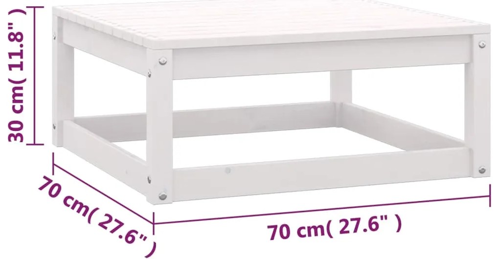 6 pcs conjunto lounge de jardim com almofadões pinho maciço