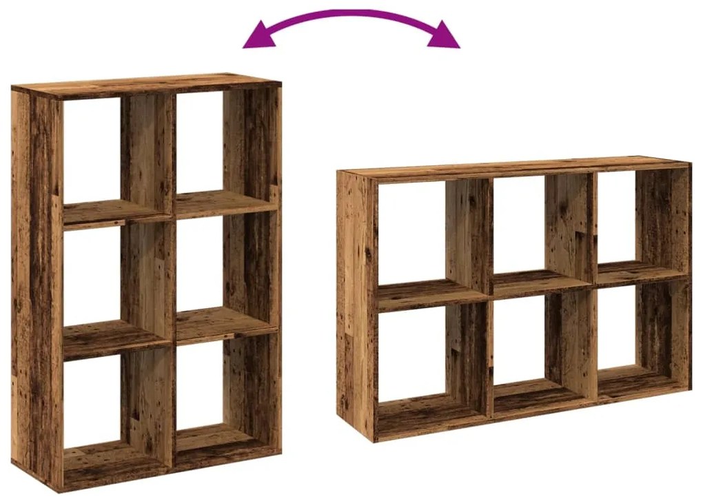 Estante divisória 69,5x29x103,5 cm deriv. madeira madeira velha