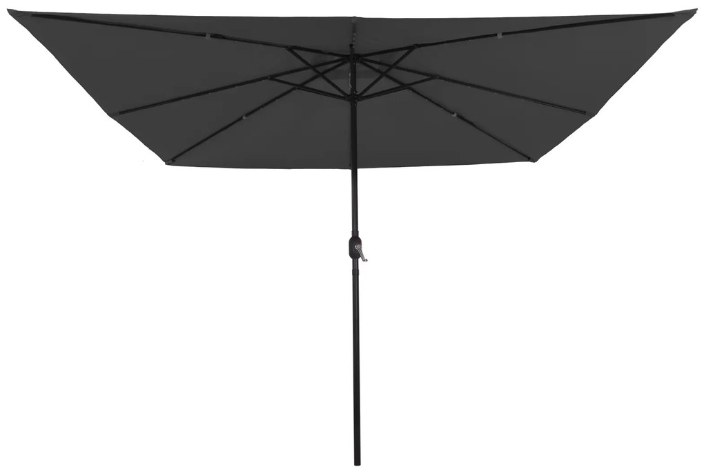 Parasol Quadrado para Jardim com Luzes LED 295x245 cm Antracite