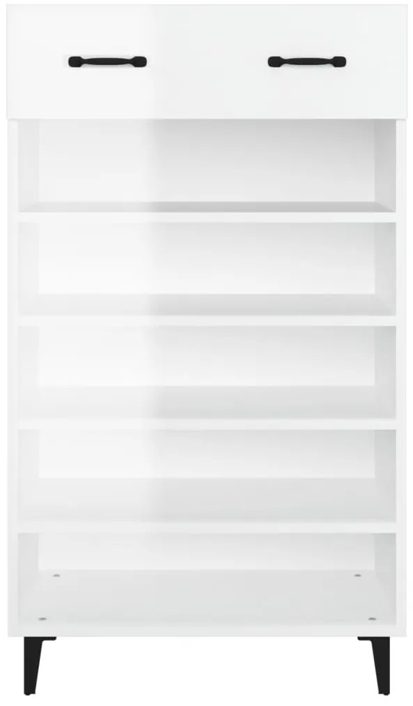 Sapateira 60x35x105 cm derivados de madeira branco brilhante
