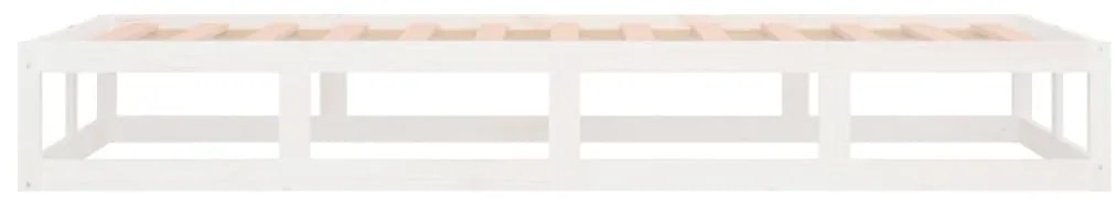 Estrutura cama pequena solteiro 75x190 cm madeira maciça branco