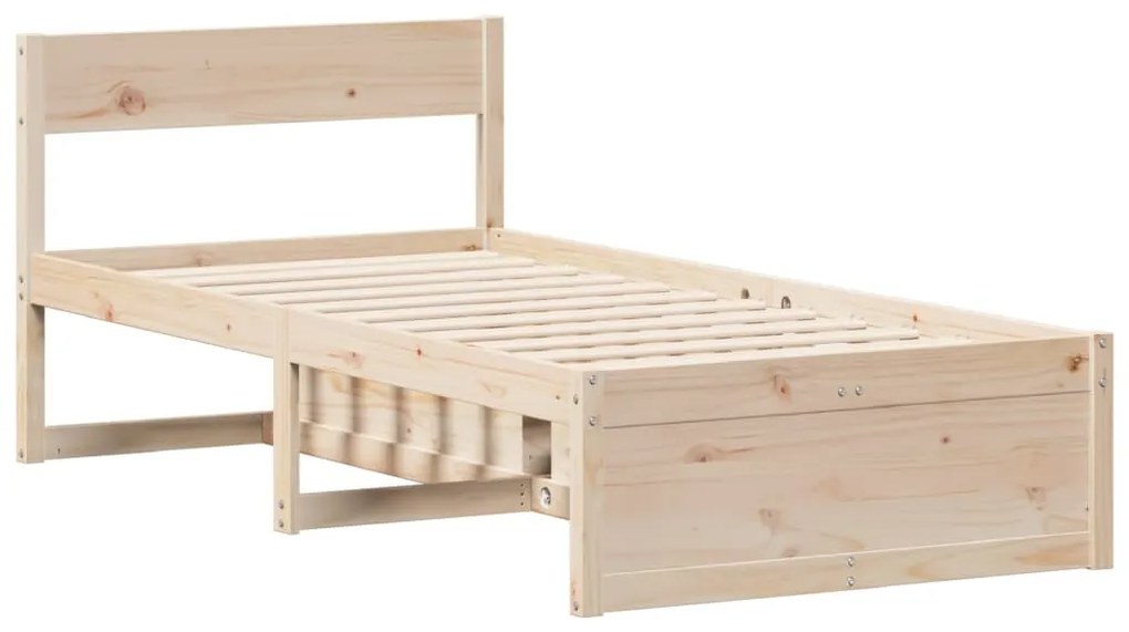 Cama sem colchão 90x190 cm madeira de pinho maciça