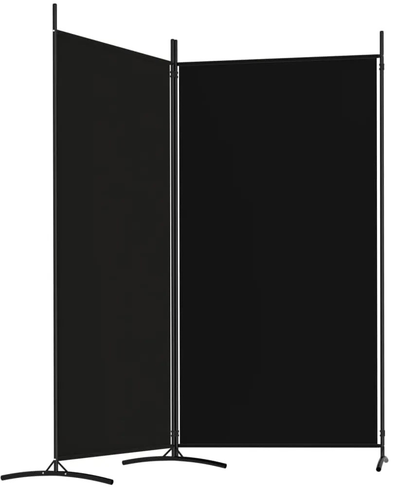 Divisória de quarto com 2 painel 175x180 cm preto tecido
