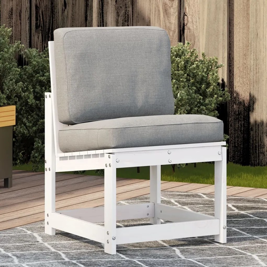 vidaXL Cadeira de jardim 50,5x55x77 cm pinho maciço branco