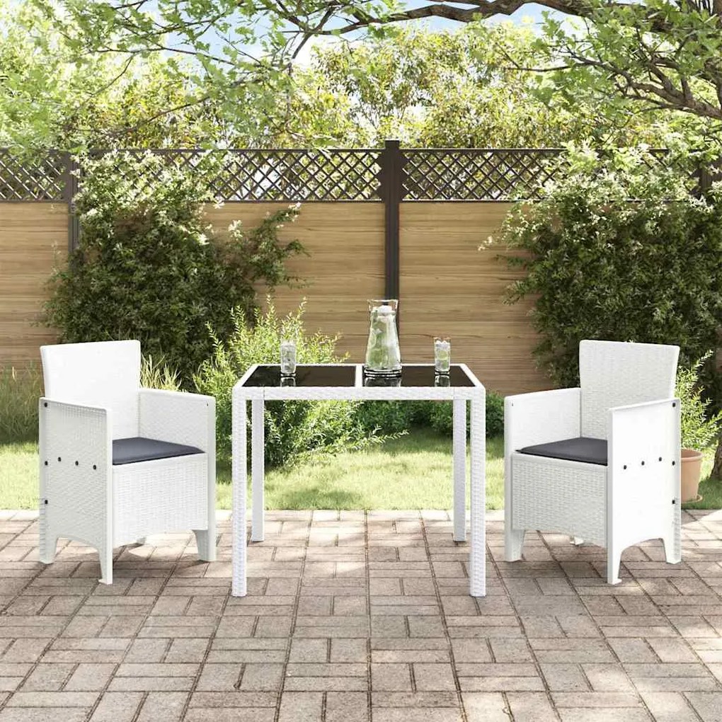 Cadeiras de Jardim 2 pcs Branco 53 x 49 x 85 cm Plástico