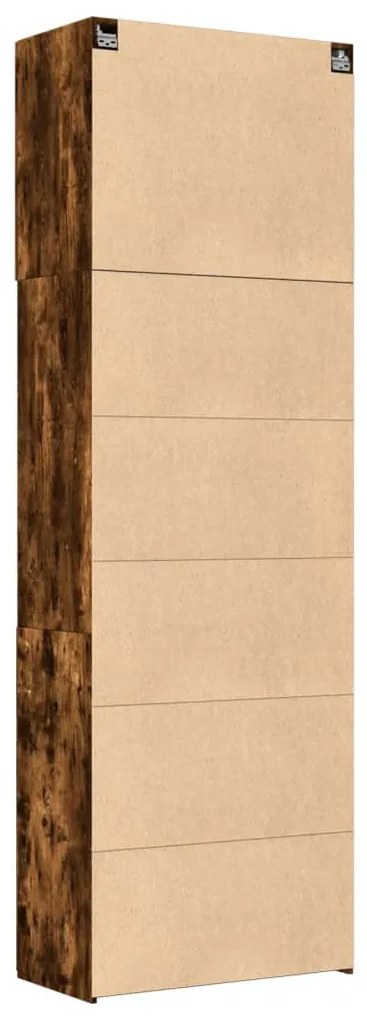 Armário alto 80x42,5x249cm derivados de madeira carvalho fumado