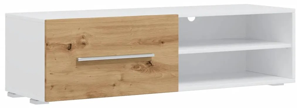 Móveis de TV de 5 pcs iluminação LED madeira carvalho artesanal