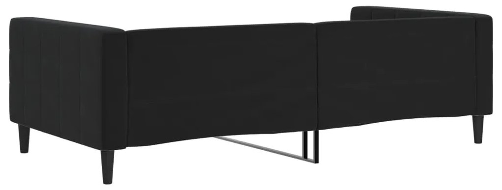 Sofá-cama 100x200 cm veludo preto