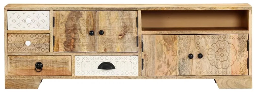 Móvel de TV 120x30x40 cm madeira de mangueira maciça