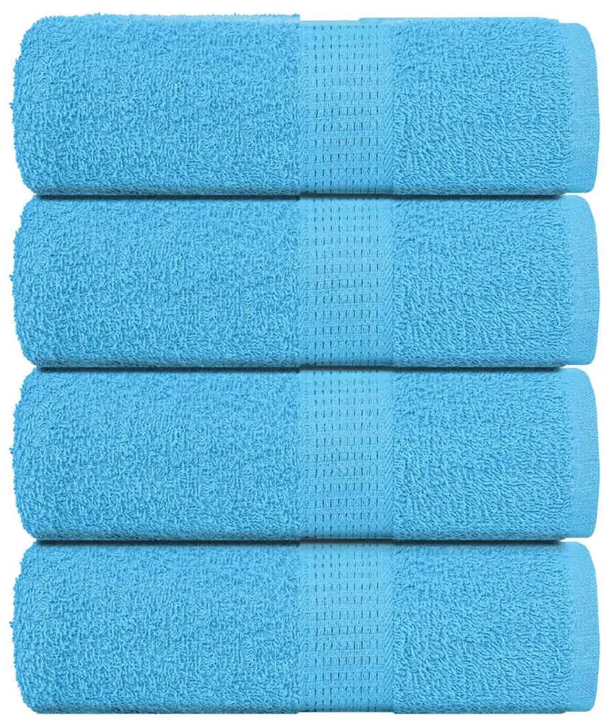 vidaXL Toalhas de rosto FROGN 4 peças Turquesa 30x30 cm 360 g/m²