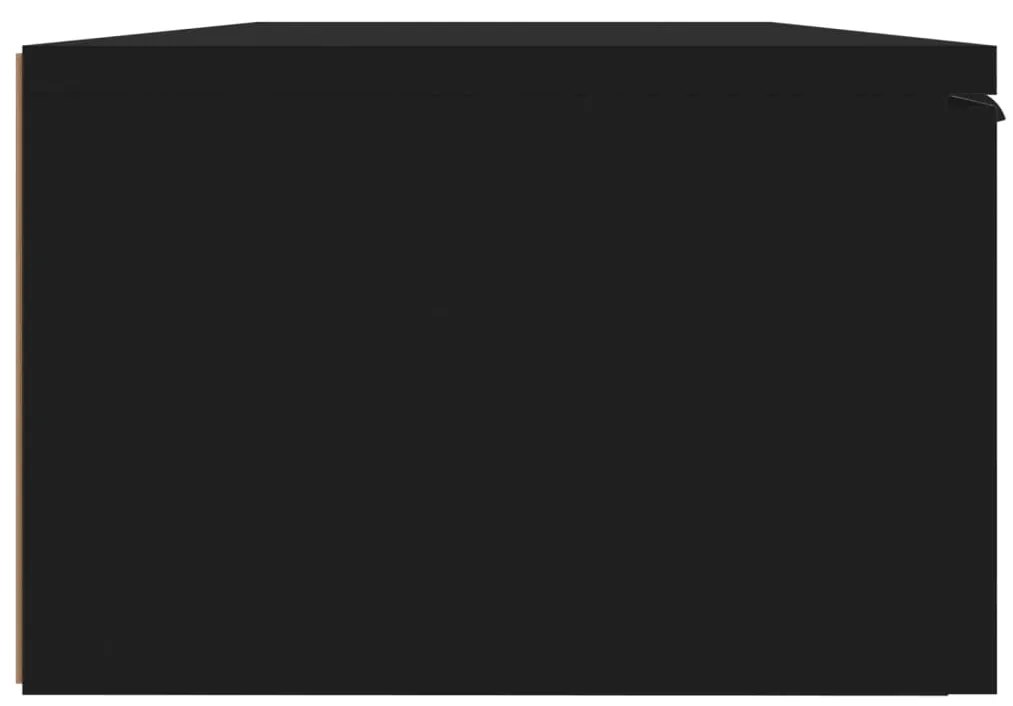 Armário de parede 68x30x20 cm derivados de madeira preto