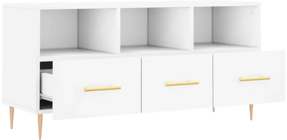 Móvel de TV 102x36x50 cm derivados de madeira branco