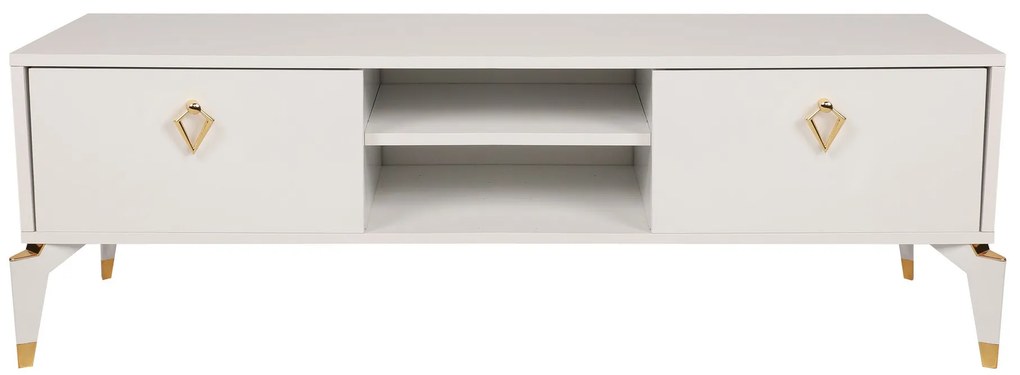 Móvel TV Posh – Branco – 143x47x40 cm
