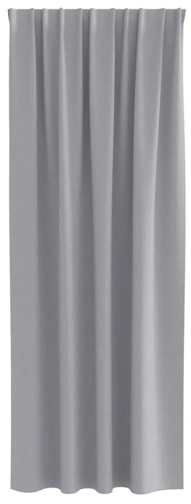 Cortinas 2 pcs Cinzento-claro 260 x 140 cm Poliéster