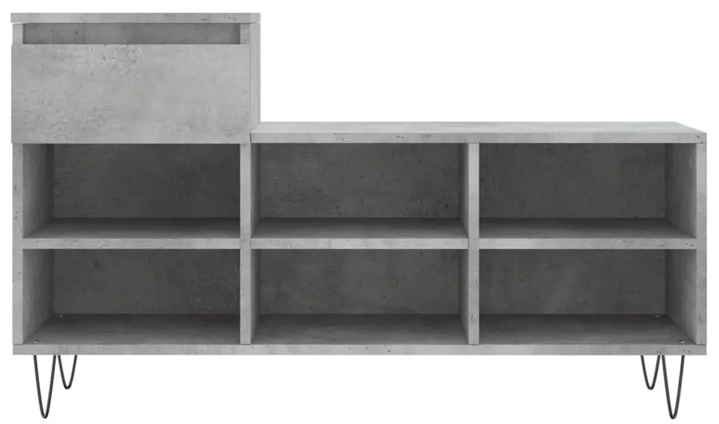 Sapateira 102x36x60 cm derivados de madeira cinzento cimento