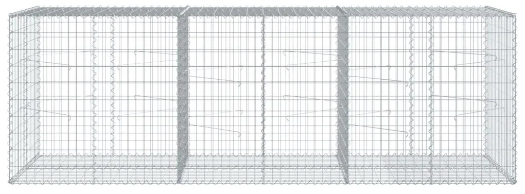 Cesto gabião com cobertura 300x100x100 cm ferro galvanizado