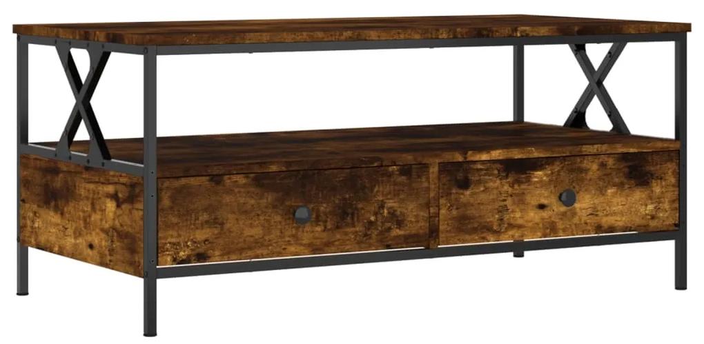 Mesa de centro 100x51x45 cm derivados madeira carvalho fumado