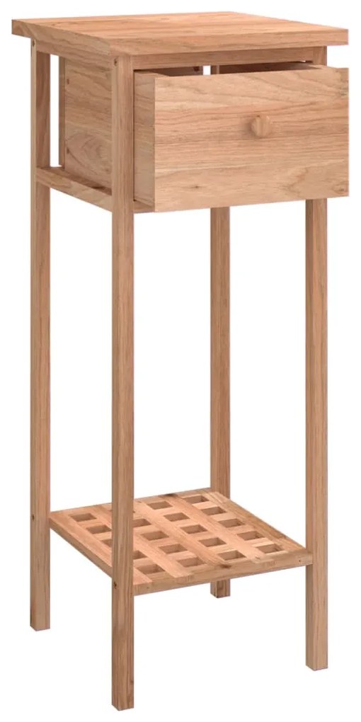 Mesa de apoio com gaveta 25x25x60cm madeira de nogueira maciça