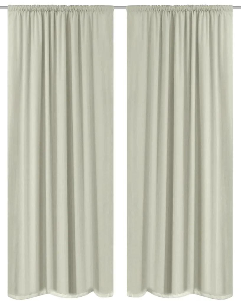 vidaXL Cortinas blackout 2 pcs camada dupla 140 x 245 cm creme