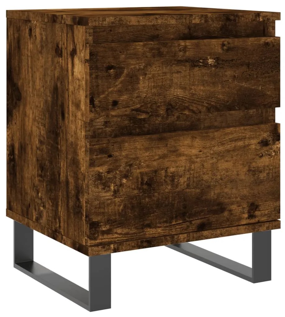 Mesas de cabeceira 2 pcs derivados de madeira carvalho fumado