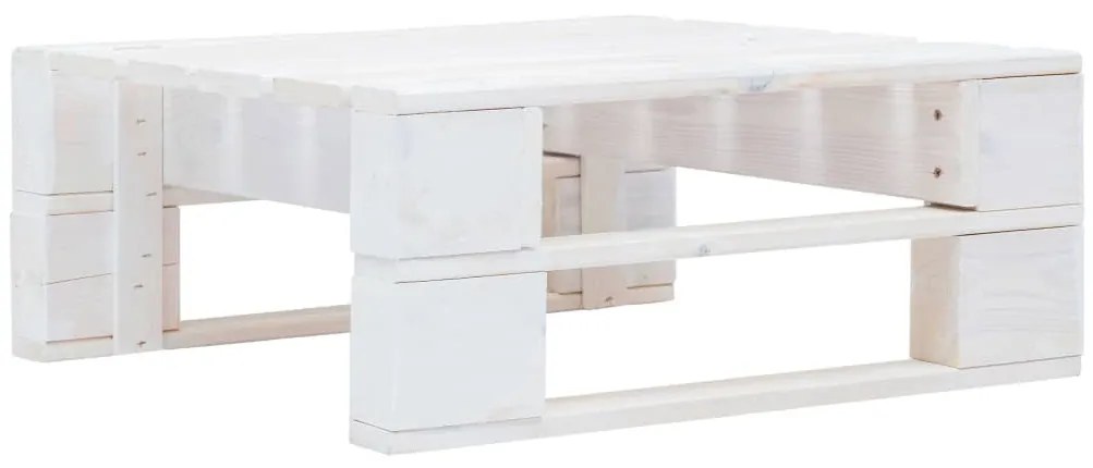 6 pcs conj. lounge paletes + almofadões pinho impregnado branco