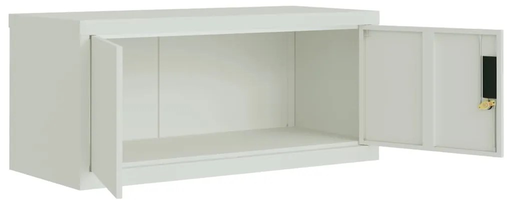 Arquivador 90x40x110 cm aço cinzento-claro