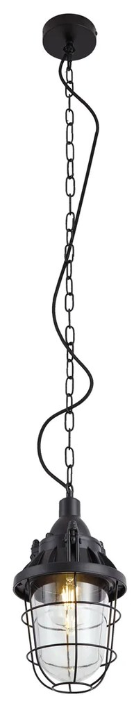 Candeeiro de suspensão industrial preto - Cabin