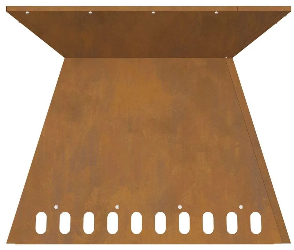 Lareira 60x60x50 cm Ferro Envelhecido