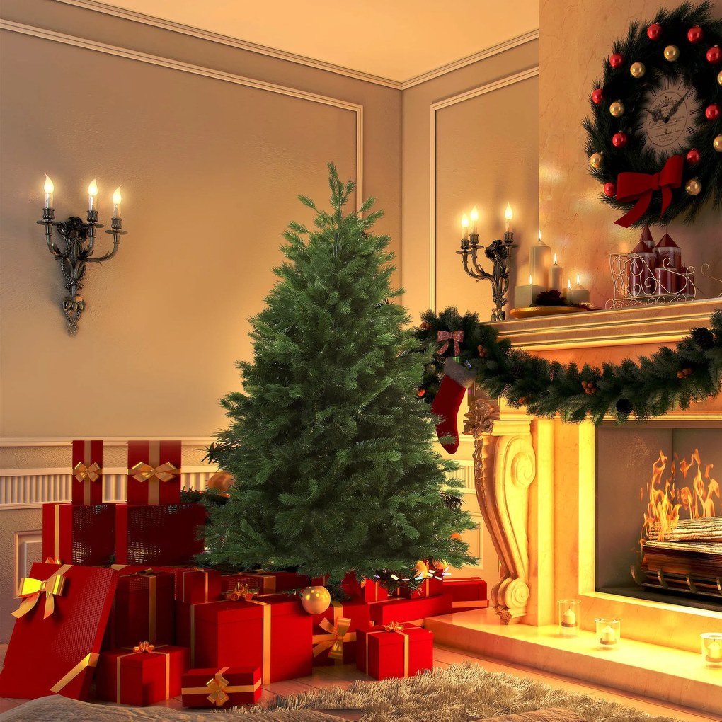Árvore Artificial de Natal 150cm com Base Dobrável 440 Galhos PE Tride