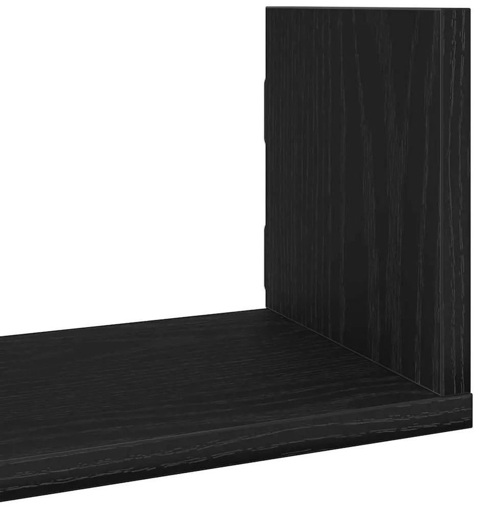 Prateleiras de parede 3 pcs deriv. de madeira carvalho preto