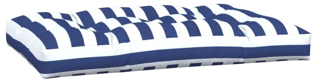 Almofadões p/ móveis de paletes 2 pcs tecido riscas azul/branco